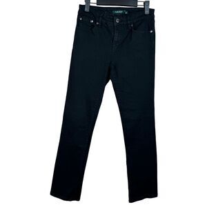 Lauren Ralph Lauren Womens Black Denim Jeans Size‎ 4 Classic Capsule Straight